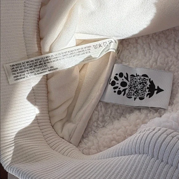 Free People FP Movement Sundown Fleece Pants white medium ski cozy lounge new - Picture 14 of 16